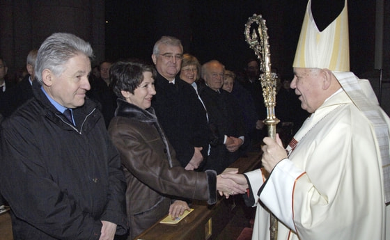 Barbara Prammer und Bischof em. Maximilian Aichern 2007 im Linzer Mariendom © Haijes 