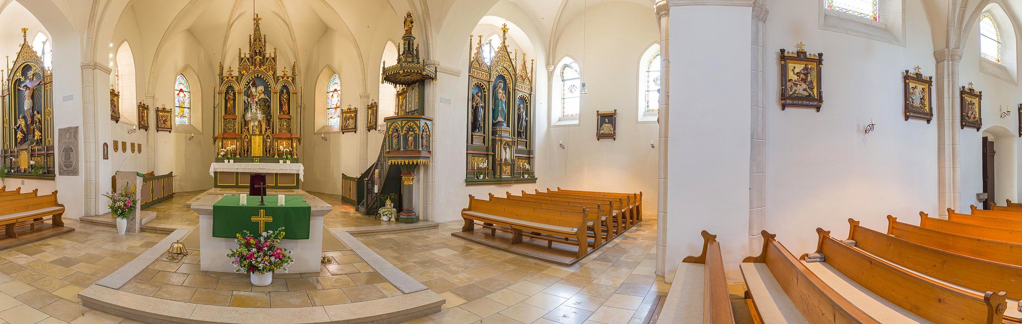 Pfarrkirche Riedau Panorama